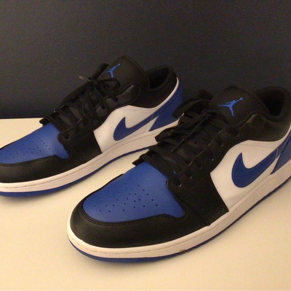 Nike Air Jordan 1 Low. Size 16. Excellent used condition. White, blue & black. - Picture 2 of 8